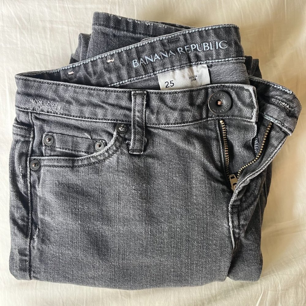 Banana Republic Black/Dark Grey Skinny Jeans Size 25